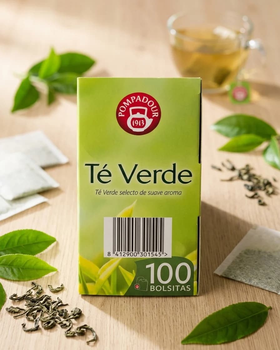 Té Verde Pompadour · 100 bolsitas